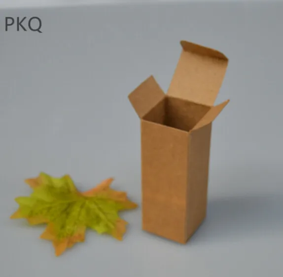Коричневая крафт-бумажная коробка 20 шт флакон-капельница косметика для