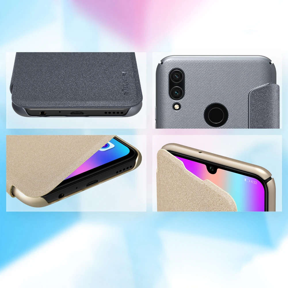 Флип чехол для Huawei P Smart 2019 Nillkin Sparkle Series из искусственной кожи флип 2019|Бамперы| |