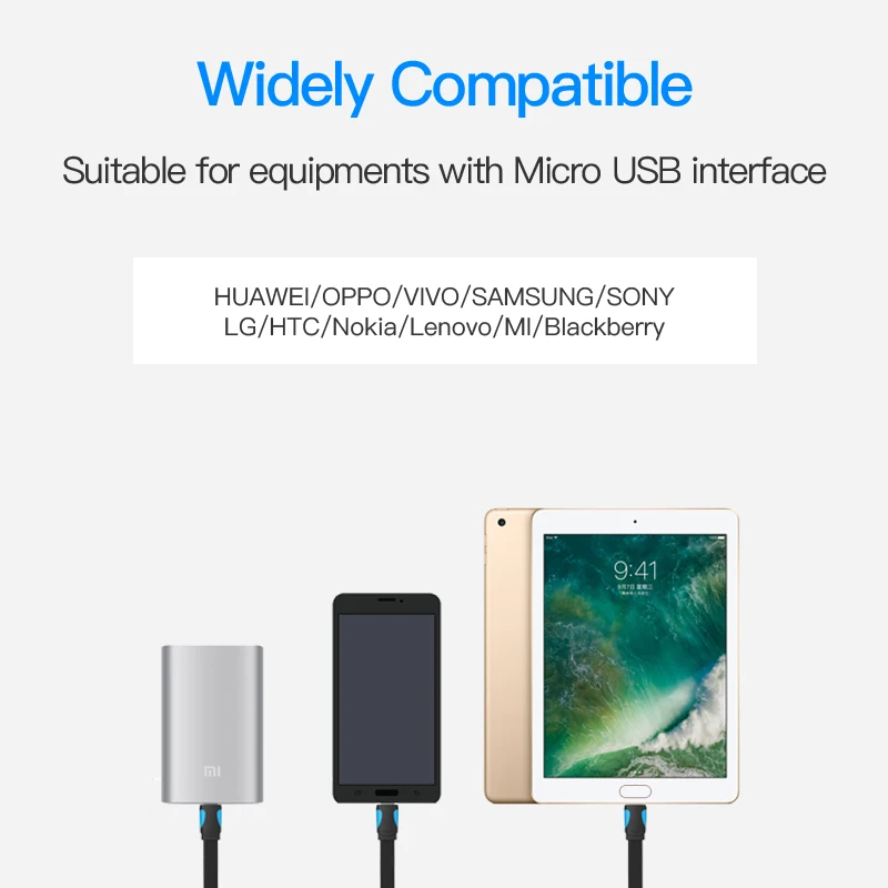 Vention 1 5 м Micro USB2.0 кабель для мобильного телефона зарядки супер Зарядное устройство