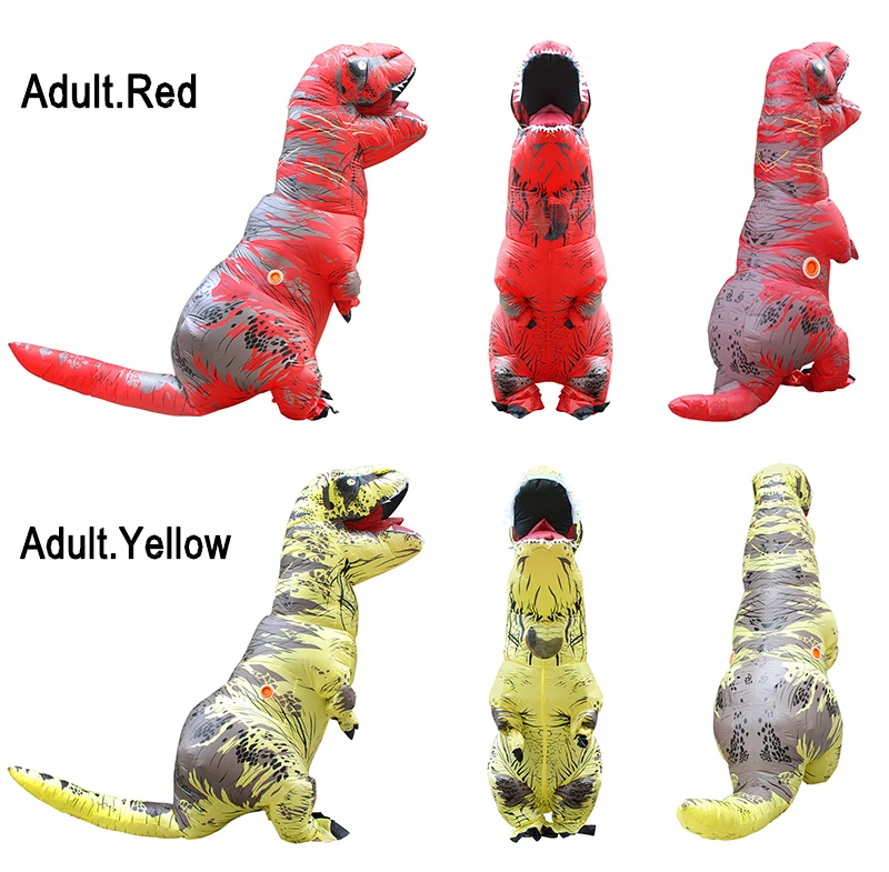 Надувной костюм для взрослых, костюм динозавра, маскарадный костюм T REX Blow Up, маскарадный костюм для мужчин, женщин, детей, динозавр из мультфильма