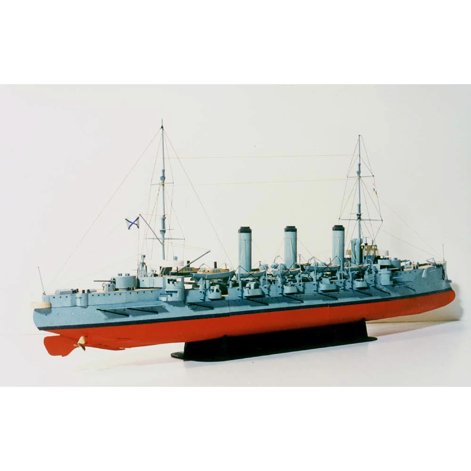 Red Ship side ver DIY Бумажная модель 1:250 Ochakov Императорский русский морской флот собрать бумажное ремесло 3D игра-головоломка обучающая игрушка - Цвет: Red Ship side ver