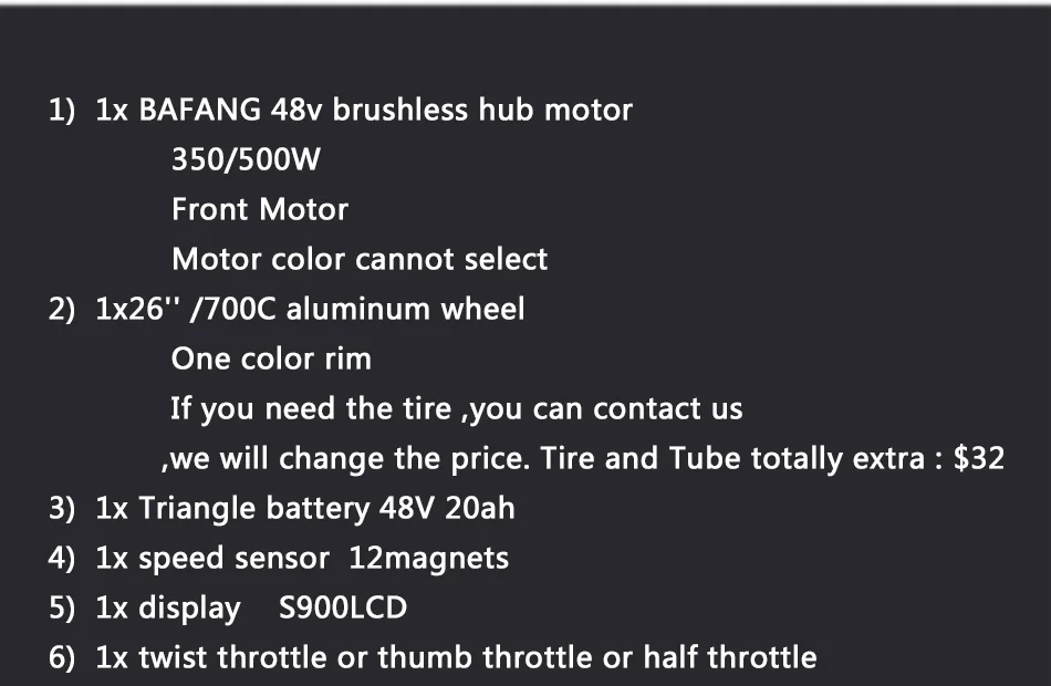 Мощный BAFANG 48V 350W 500W электрический мотор-колесо комплект для переоборудования электрического велосипеда с Батарея 48V 20ah 26ah 8FUN уд/мин мотор для центрального движения колеса