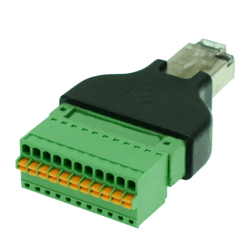 RJ50 разъем RJ50 к пружинному адаптеру RJ50 штекер к 11 контактный разъем RJ50 сплиттер для CCTV DVR