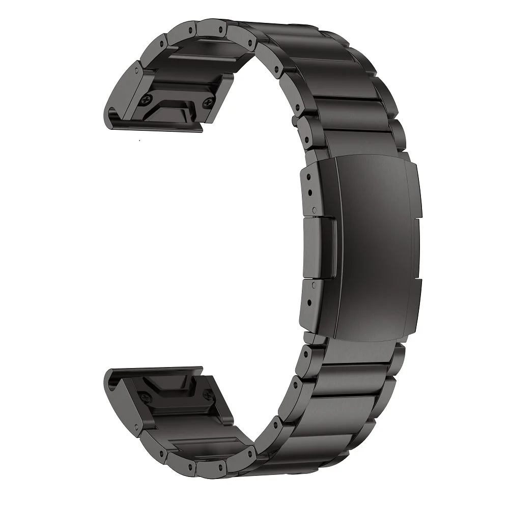 Black 22 мм Wdith ремешок для часов Garmin Fenix 5/5 Plus/Fenix 6/6 Pro/Forerunner 935 ремешок из титанового сплава Qiuk подходит для браслета Garmin - Цвет ремешка: Black