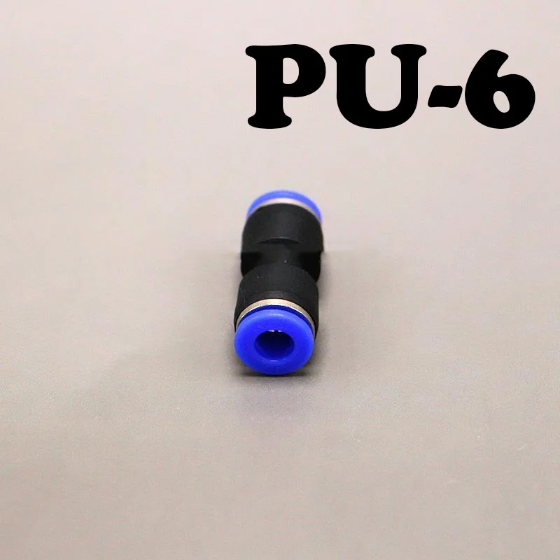 50 шт./лот пневматические 6 мм до трубы одно касание толчок в штуцер