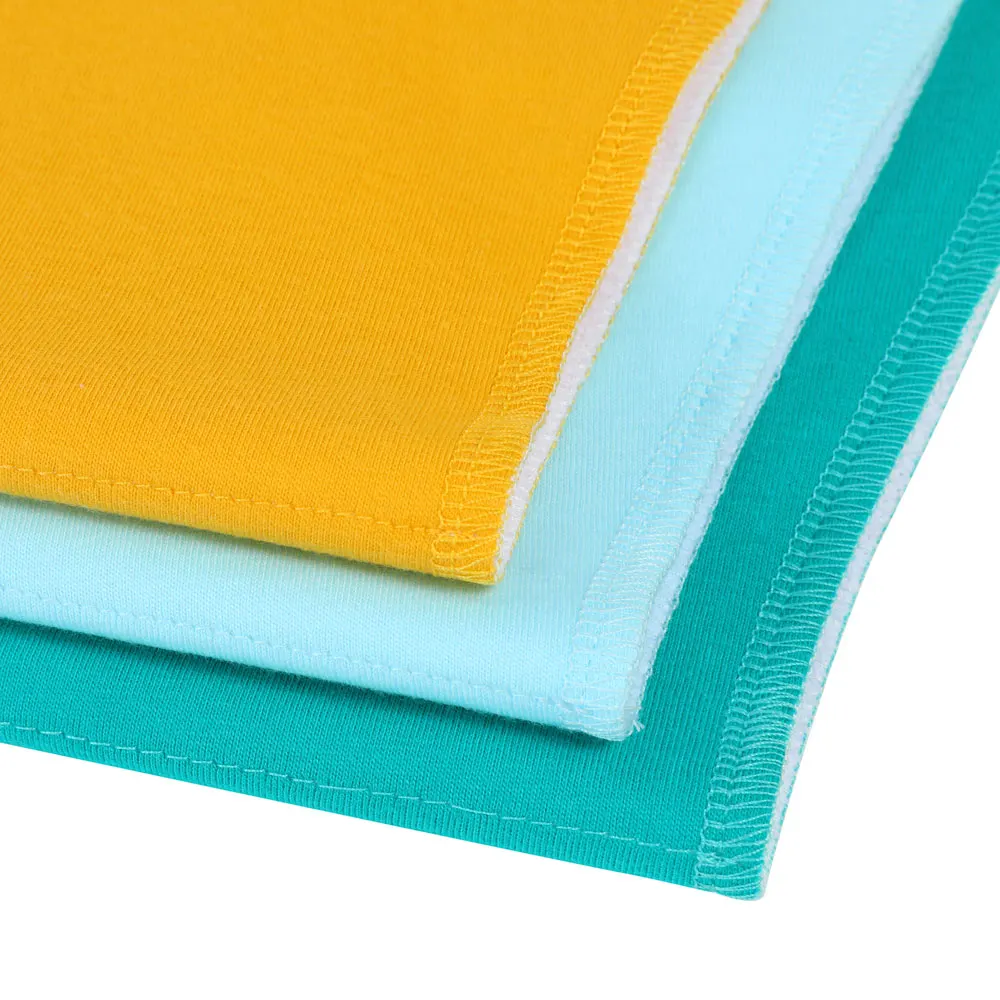 3Pack 100% Cotton Fabric Baby Burp Cloths Set Curved Absorbent Newborn Waterproof Bibs For baberos con mangas | Детская одежда и