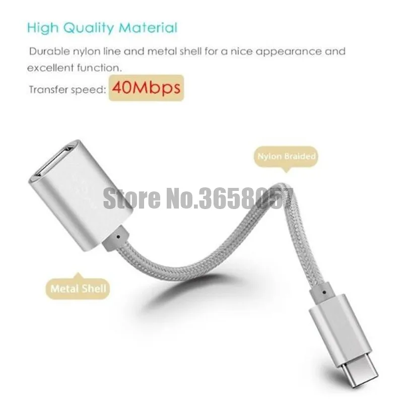 Preise 1000pcs Geflochtene Nylon Typ C USB 3,1 Männlichen Zu OTG Typ-A Buchse Adapter Kabel Für Samsung S8 S9 Android Tablet