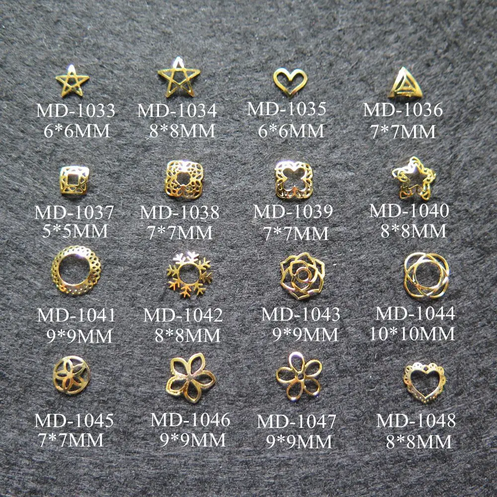 MD1033-1048 10 шт. Необычные звездочки снежинки цветок сердце металл деко