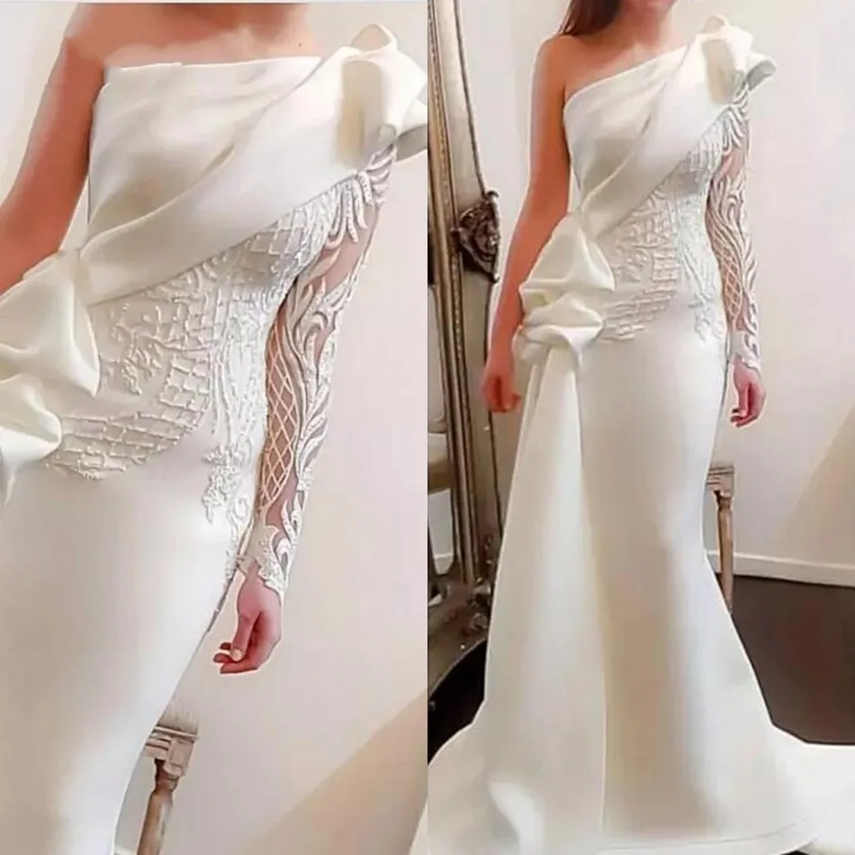 Арабская Вечеринка Платья вечерние abiye gece elbisesi Длинные платья на одно плечо Vestido De