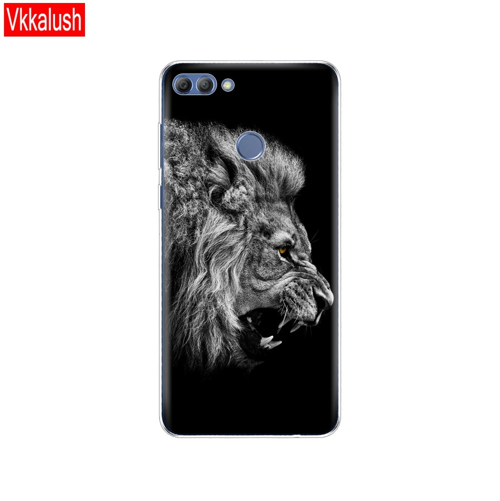 80163 Чехол для телефона huawei P smart Enjoy 7 S, мягкий силиконовый чехол из ТПУ 360, полностью защитный прозрачный чехол с принтом - Цвет: 80163