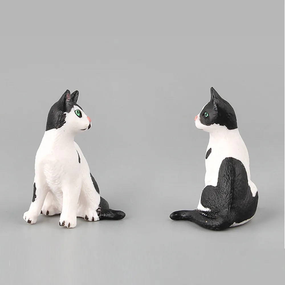 As shown Милый Кот, животная модель, игрушечная фигурка, модель, орнамент, игрушки и обучающая игрушка для детей, Прямая поставка 4,4 - Цвет: As shown