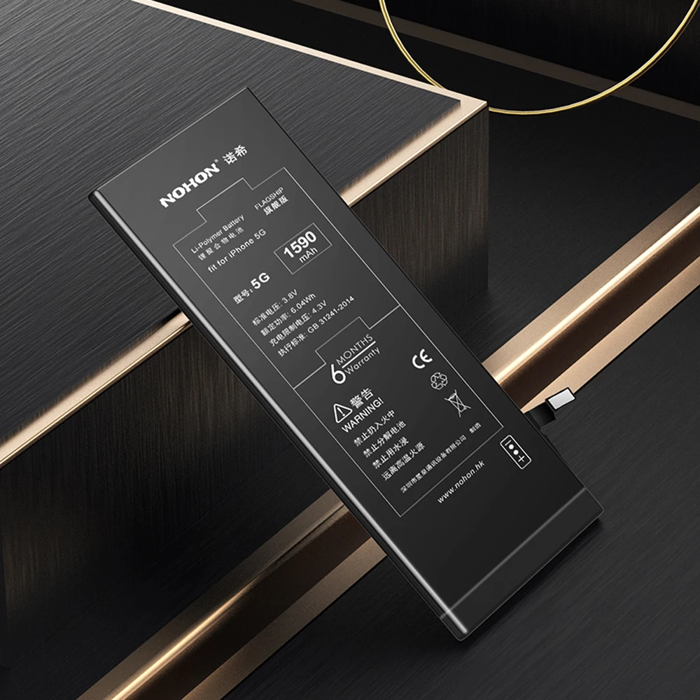 Nohon 1590 мАч батарея для iPhone 5 5G Apple iPhone5 Встроенная Замена литий-полимерные аккумуляторы+ инструменты для Apple iPhone 5 батарея