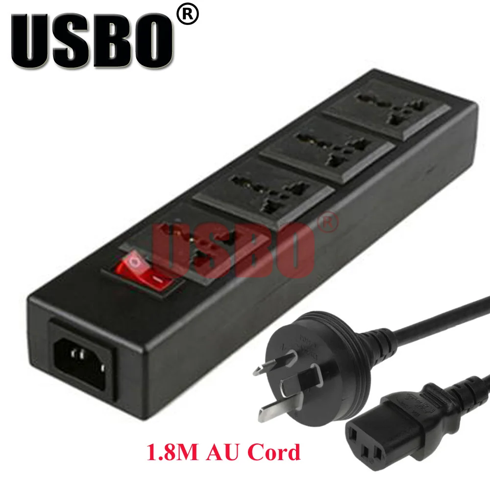 Черный 250v 10a 4 jack многофункциональный универсальный адаптер питания розетка PDU полоса проводка плата удлинитель разъем шнур питания конвертер