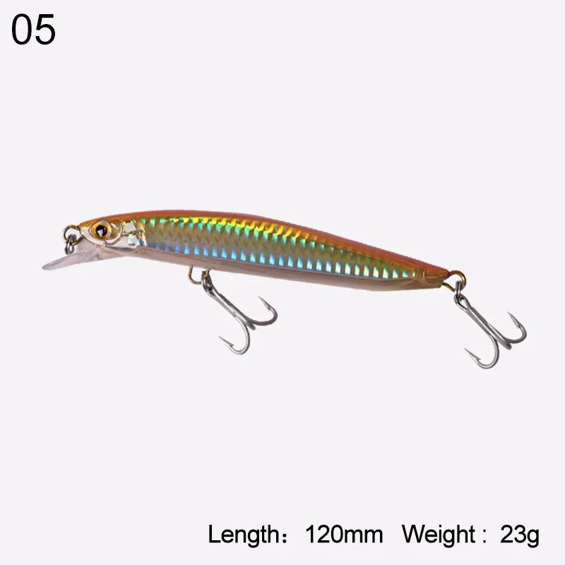 color 05 120mm Kingdom рыболовные приманки для моря Jerkbaits гольян морской 120 мм/23 г, 130 мм/30 г плавающая искусственная приманка хорошее действие воблеры твердая приманка - Цвет: color 05 120mm