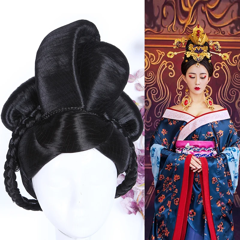 Tang Dynasty Princess Empress Hair wig and Accessories for TV Plat Gong Xin Ji | Ties