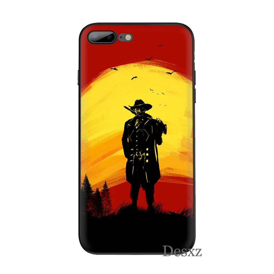 B11 Desxz сотовый силиконовый чехол для телефона TPU для iPhone 7 8 6 6s Plus X XS Max XR 5 5S SE чехол крутая игра Красный изображения из фильма «Red Dead Redemption» 2 оболочки - Цвет: B11