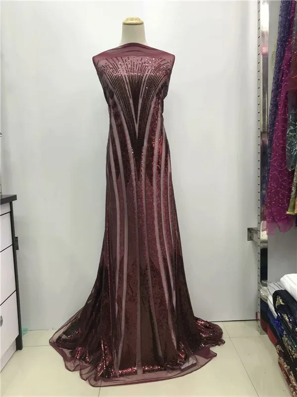 Кружевная ткань в африканском стиле зеленая кружевная Тюлевая с блестками для