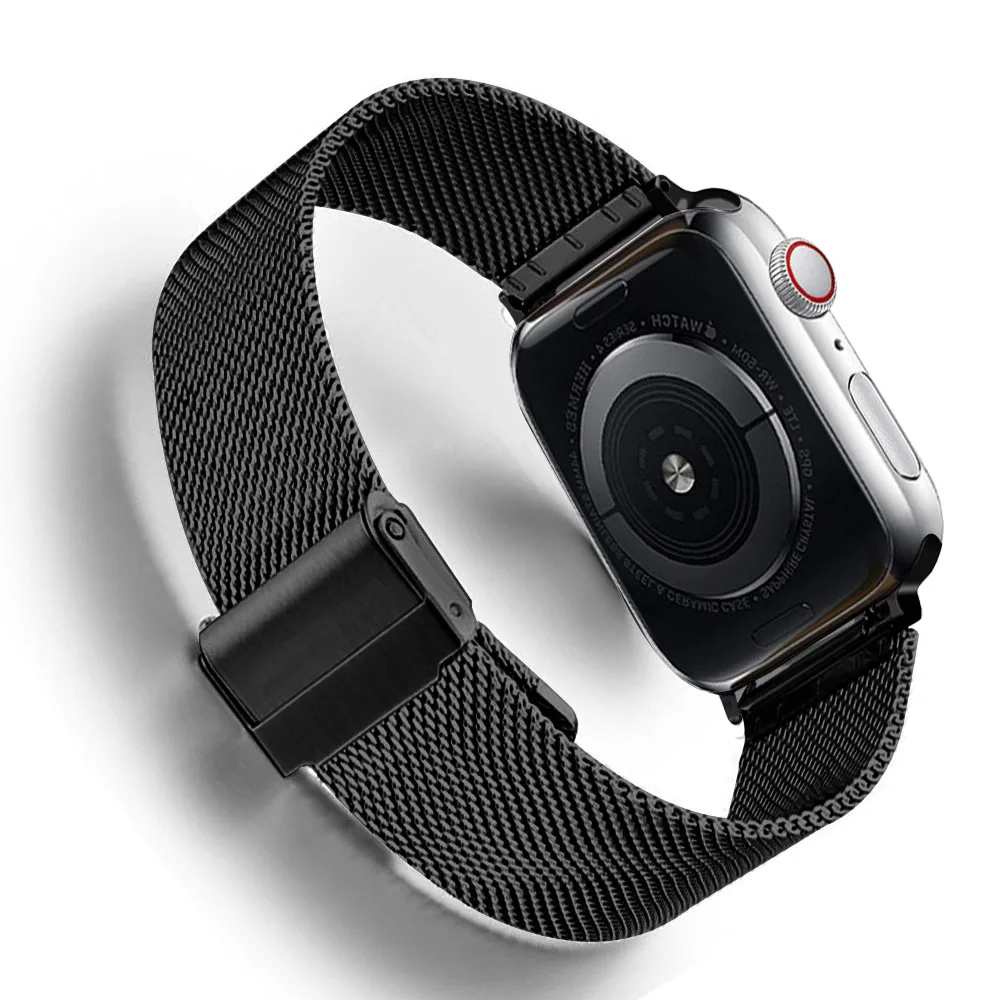 Space Grey Миланский ремешок для часов Apple Watch 5, 38 мм, 42 мм, нержавеющая сталь, золотистый, для женщин и мужчин, сменный мужской т-браслет, ремешок для iwatch 1, 2, 3, 4 - Цвет ремешка: Space Grey