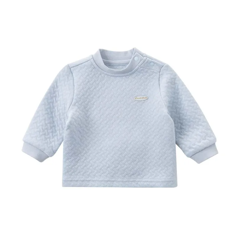 light blue DB6058 dave bella/осеннее нижнее белье для новорожденных; детские пижамы; детская повседневная одежда для сна - Цвет: light blue