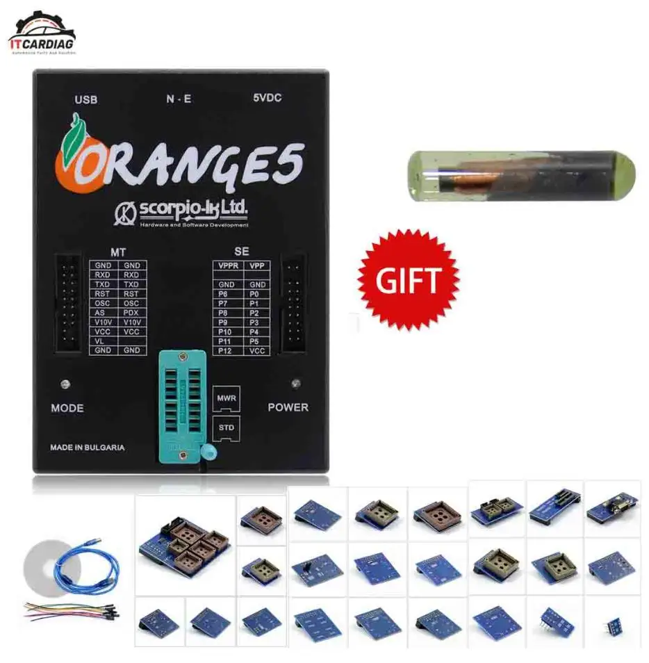 Full set OEM Orange5 оранжевый 5 профессиональное программирующее устройство с полным адаптером улучшенное функциональное программное обеспечение OBD2 автоматический программатор - Цвет: Full set