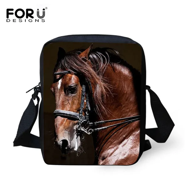 FORUDESIGNS/Crazy 3D Horse мужские сумки-мессенджеры детские маленькие сумки через плечо для мальчиков и женщин дизайнерские мини сумки через плечо с клапаном - Цвет: C654E