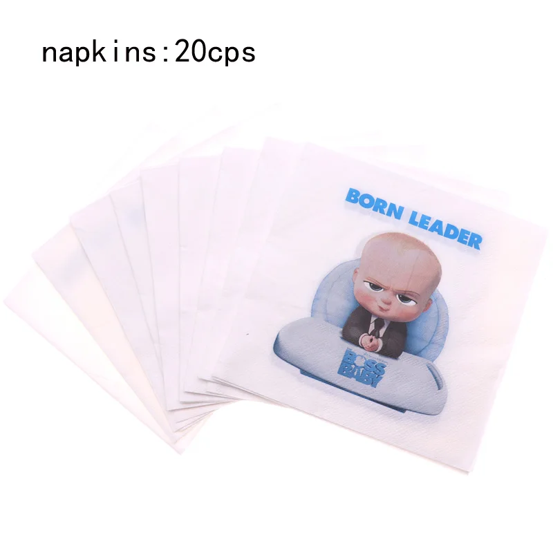 napkins 20pcs Baby Boss Рамадан тема, детский душ с днем рождения украшения, товары для вечеринки Свадебные украшения одноразовые наборы посуды - Цвет: napkins 20pcs