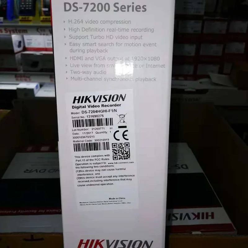 HIKVISION английская версия DS 7204HGHI F1 1080P 4CH CCTV XVR для аналоговой/HDTVI/AHD/IP камеры