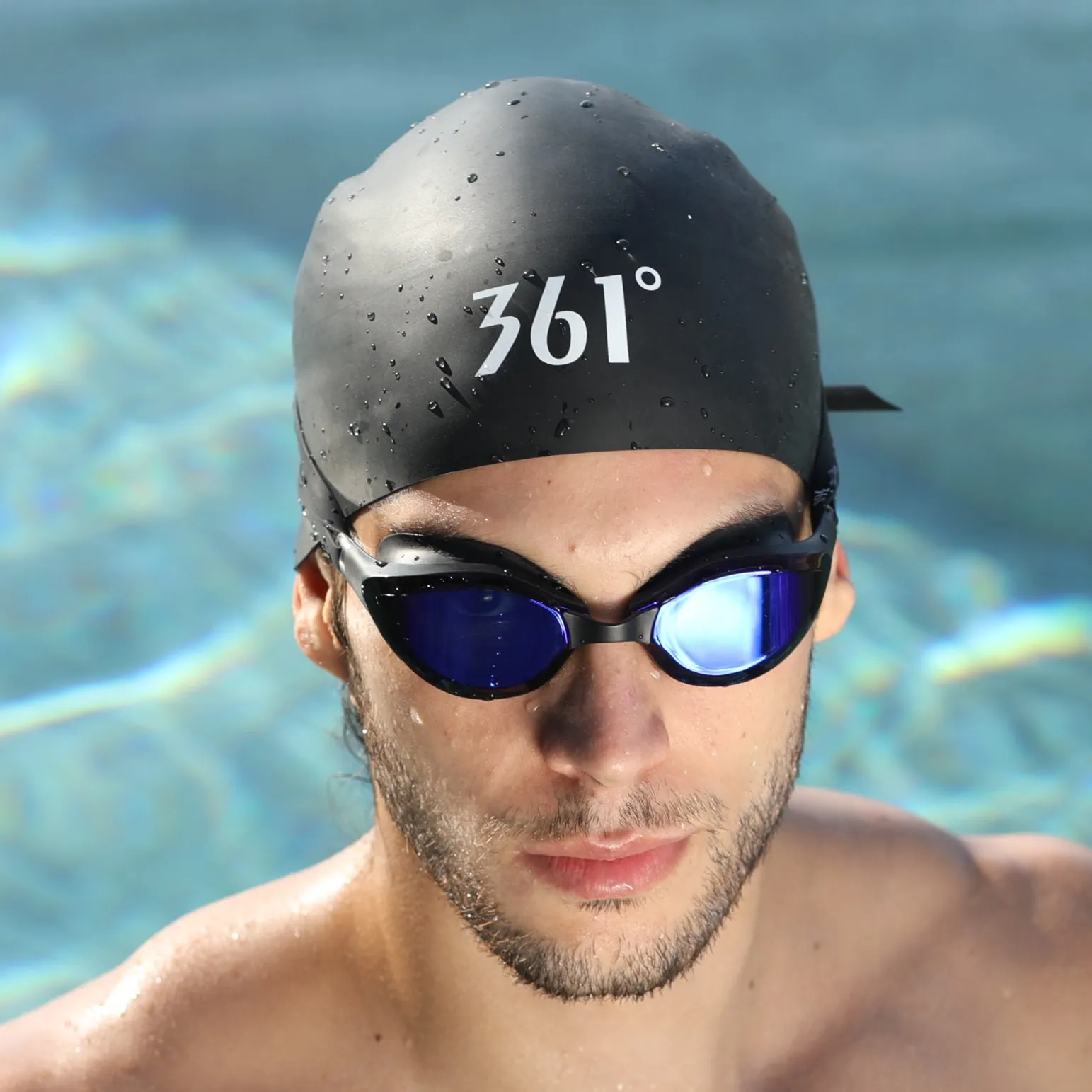 361 Женская и мужская шапочка для плавания взрослых белая силиконовая