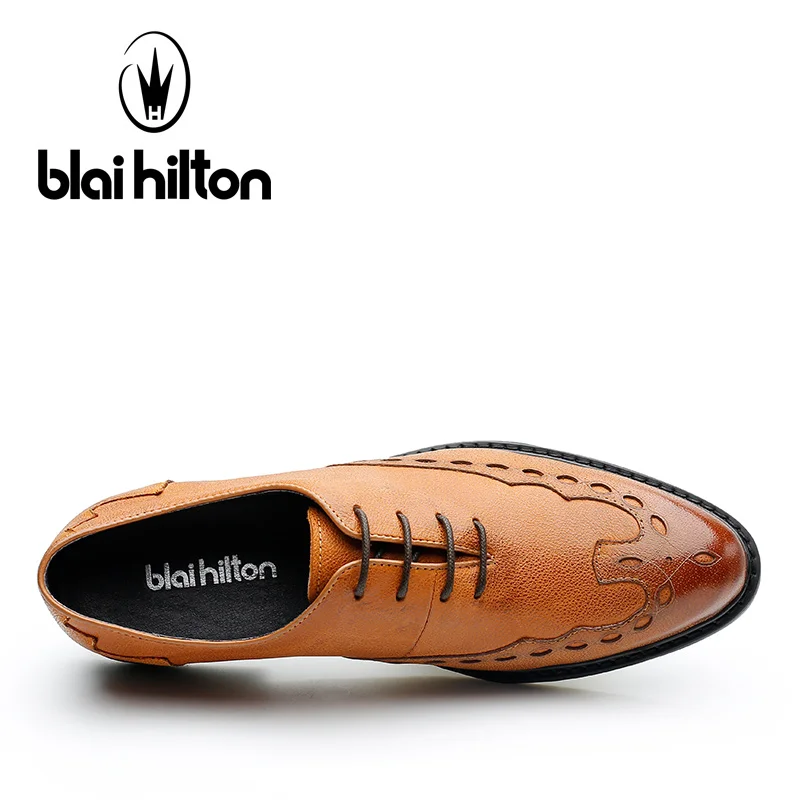 Blai Hilton 2017 Fashion men shoes Genuine Leather Breathable/Comfortable Business Men's Casual Shoes | Обувь