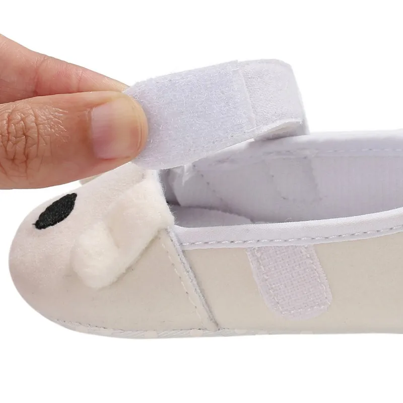 

Lovely Cartoon Animal Dog Print Baby Boys Girls Shoes Soft Sole No-slip First Walker Newborn Infant Hook &Loop Prewalker