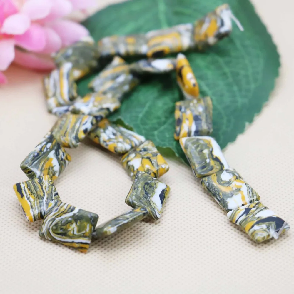 13*18 горячая Распродажа цветок желтый индейка камень свободные бусы