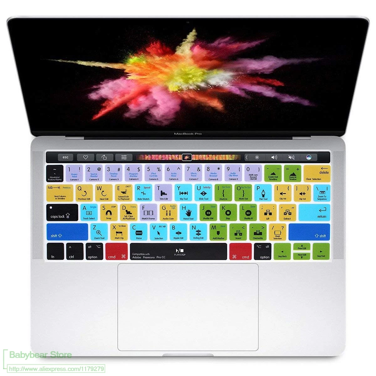 Чехол для клавиатуры Macbook Pro 13 15 дюймов 2018/2019 с сенсорной панелью силиконовая
