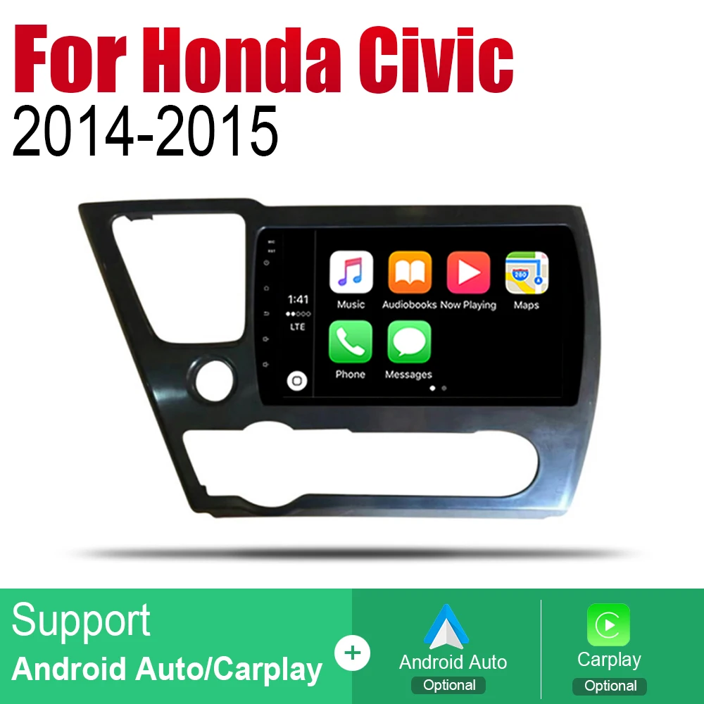 Авто Радио 2 Din Android Автомобильный плеер для Honda Civic 2014 2015 GPS Навигация BT Wifi карта