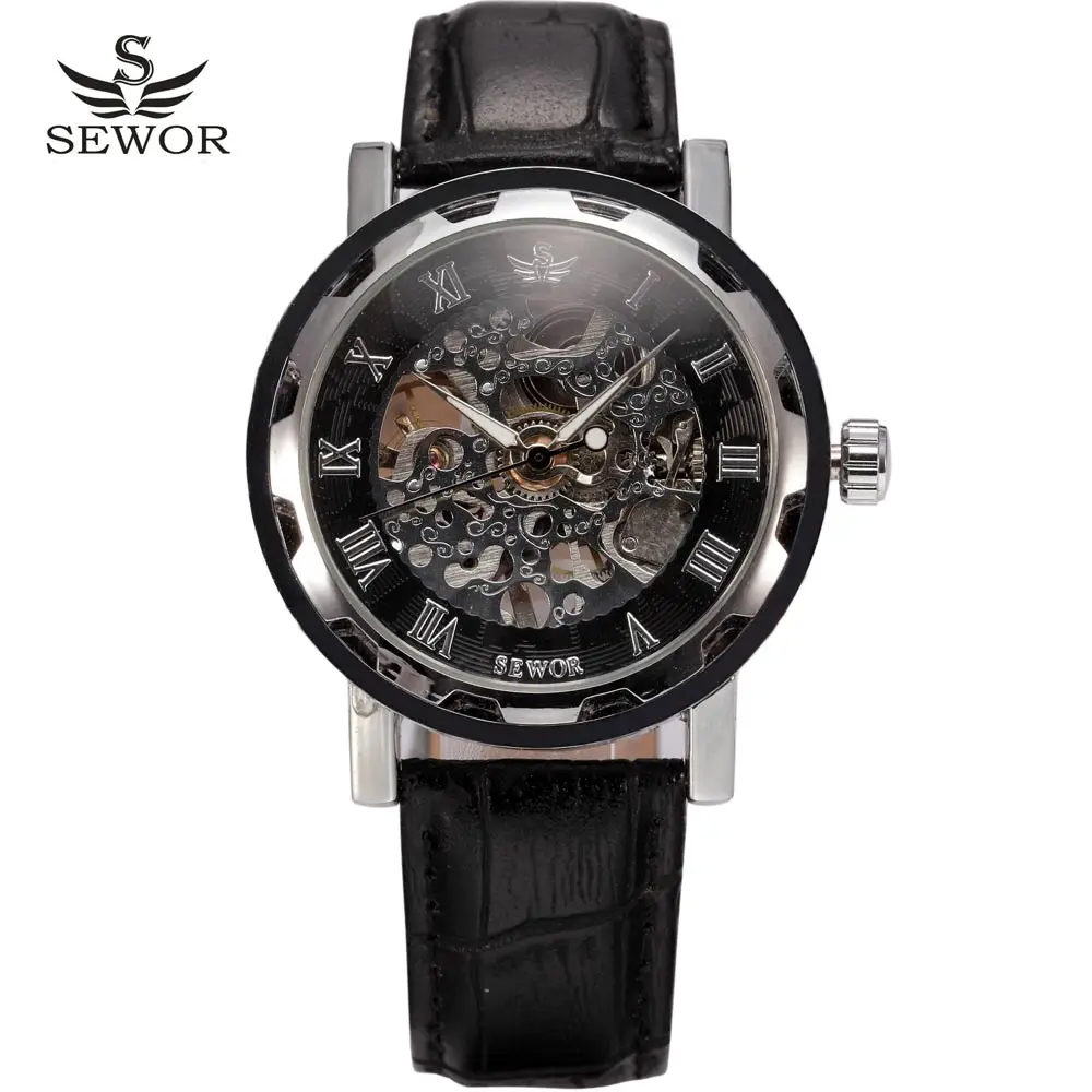Мужские наручные часы sewor повседневные деловые в Военном Стиле кожаные