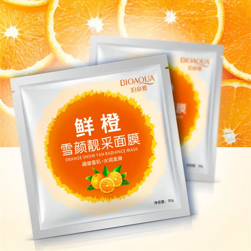 Bioaqua оранжевая маска для лица Снежная палка Весна и лето увлажняющее масло