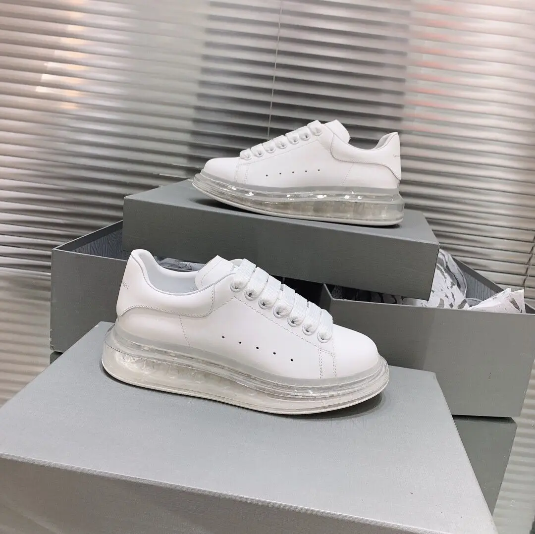 Buono Scarpe/популярные женские кроссовки из натуральной кожи; Повседневная кружевная обувь на платформе; Прозрачный каблук; женские брендовые кроссовки;