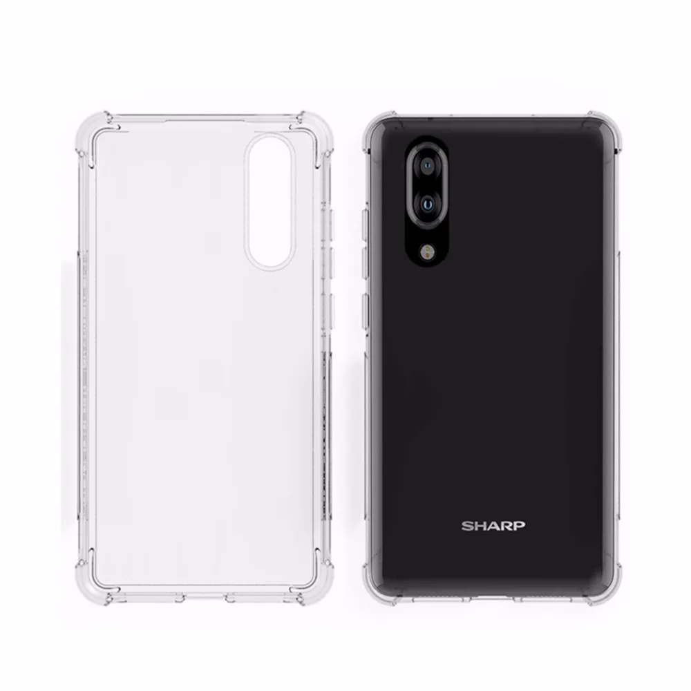 Прозрачная силиконовая подушка чехол для Sharp Aquos S2 принципиально Противоударная