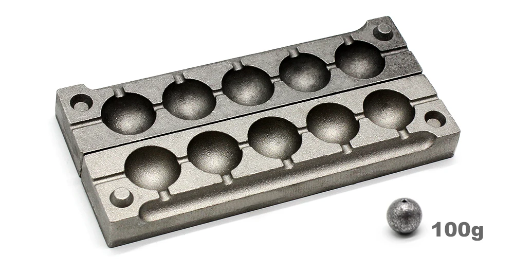 Adygil DIY рыболовный шар грузило прессформы ADBASM/#8 шариковый грузило 100 г 5 полостей