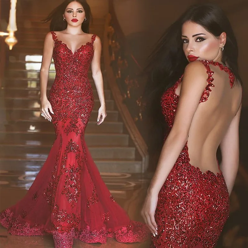 

vestido de festa Luxury Evening Gowns Sweetheart robe de soiree Burgundy Applique Mermaid Evening Dresses Long 2020 Formal Dress