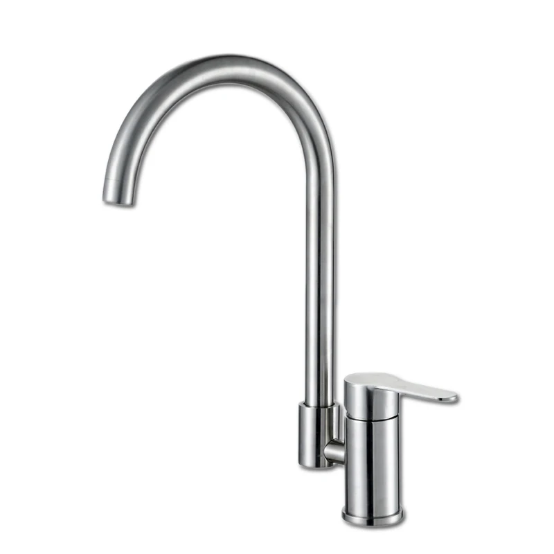 

Free shipping Fashion 304 stainless steel kitchen faucet with single handle kitchen sink faucet by leadfree kitchen water faucet