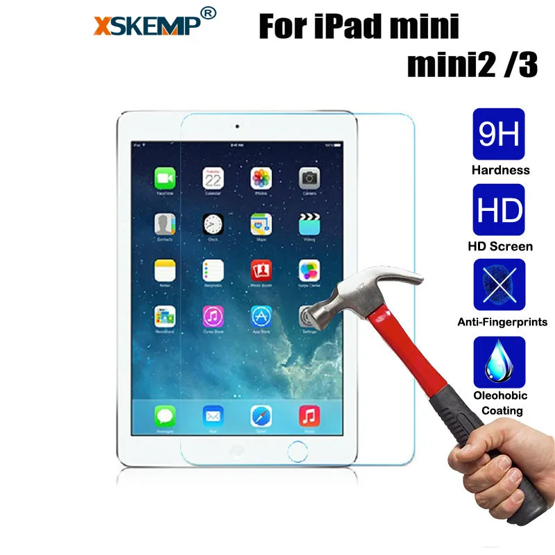 XSKEMP 9H Настоящее Закаленное стекло для Apple iPad mini 2 3 4 защитная пленка для iPad Pro 10,5 9,7 защитная пленка - Цвет: Черный