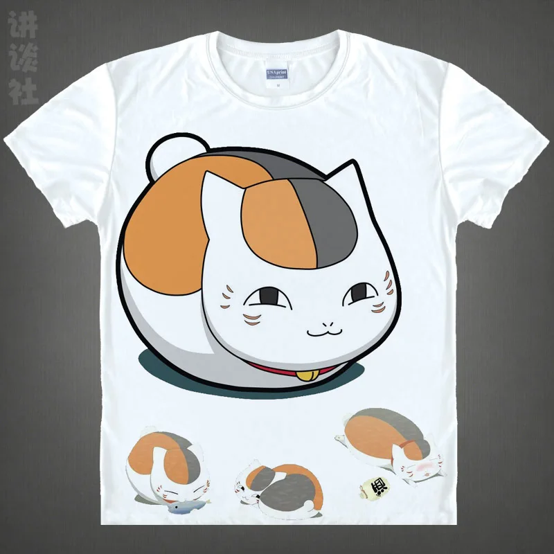 Такаси Нацумэ Футболка s kawaii японское аниме футболка Манга Милая мультяшная