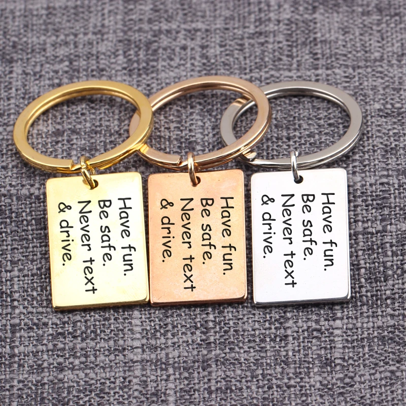 Кольцо для ключей веселое быть безопасным никогда не текст и держатель сладкий 16