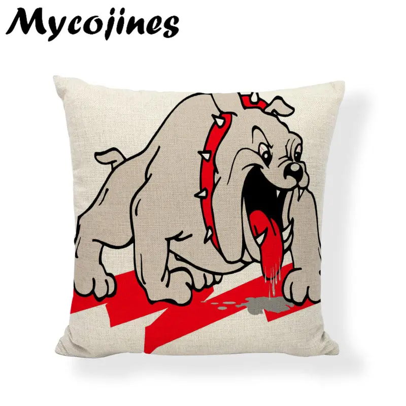Высокое качество Подушка с принтом быка крышка размером 45*45 см кабулк красный