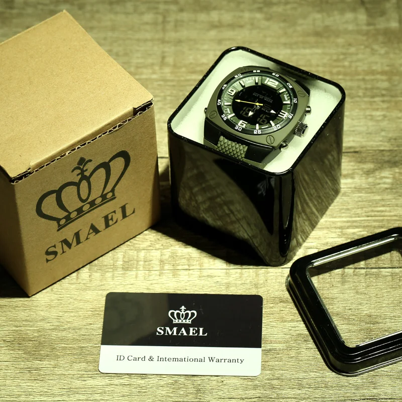SMAEL мужские часы военный сплав большой циферблат спортивные водонепроницаемые