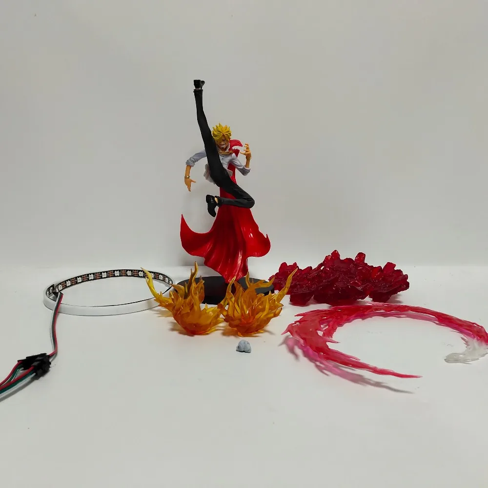 Lampara one piece Санджи светодиодный ночник одна деталь Lamparas огонь ног база аниме