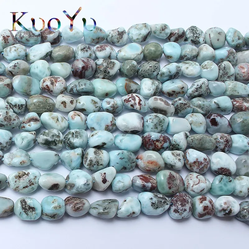 Естественный неправильной формы каменные бусины larimar россыпью для изготовления