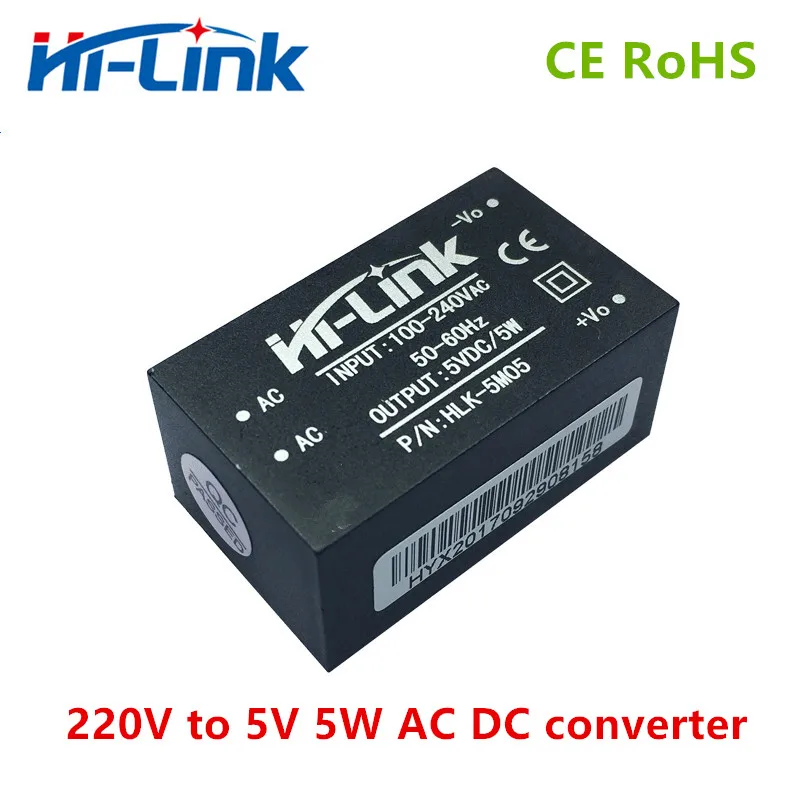10 шт./партия HLK-5M05 Hi-Link AC DC 220 В до 5 В 5 Вт мини-переключатель модуль питания умный бытовой AC DC преобразователь