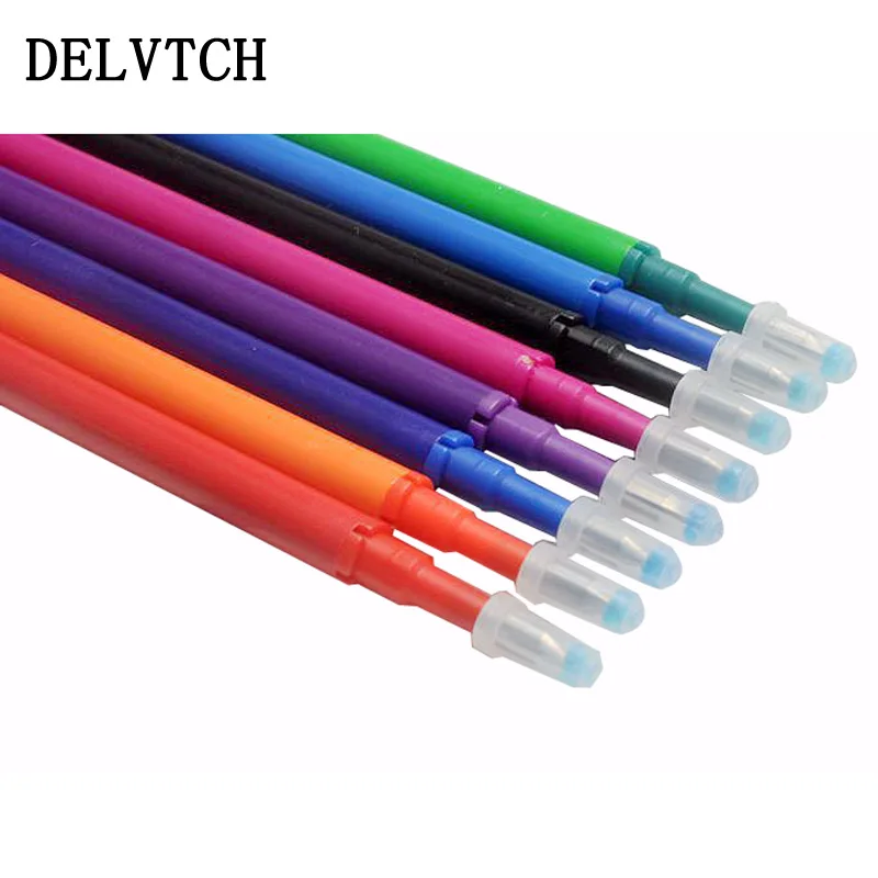 DELVTCH 0,5 мм 8 шт./компл. стираемая стержни для гелевых ручек Замена 8 Цвета доступны Офис школа студент написание
