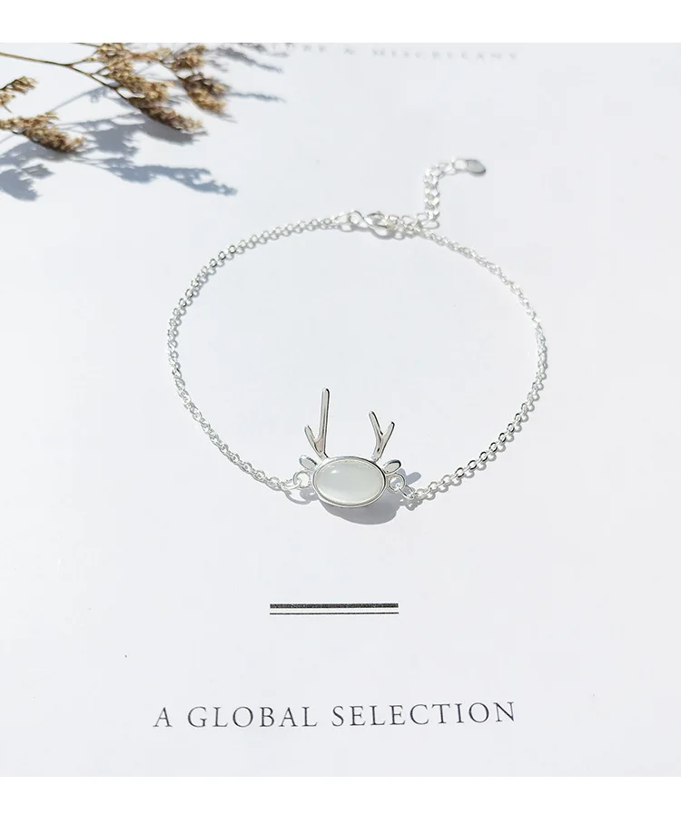Antler bracelet 100% 925 пробы Серебряные ювелирные изделия Модные гипоаллергенные